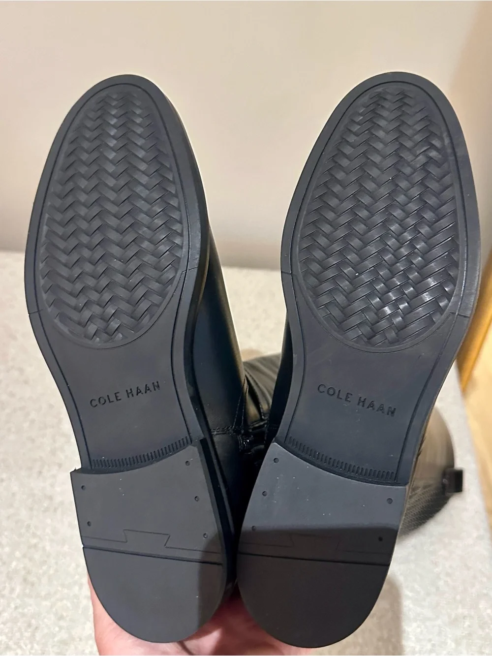 Cole Haan Black Leather Riding Boots